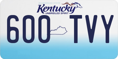 KY license plate 600TVY