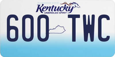 KY license plate 600TWC