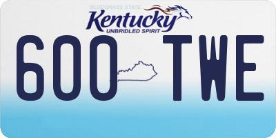 KY license plate 600TWE