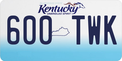 KY license plate 600TWK
