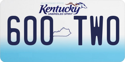 KY license plate 600TWO