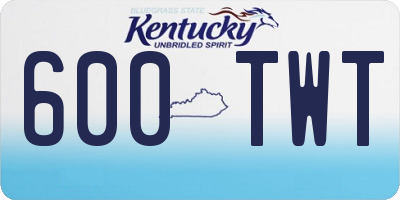 KY license plate 600TWT