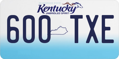 KY license plate 600TXE
