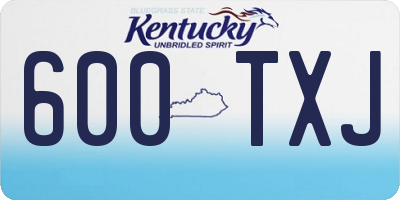 KY license plate 600TXJ