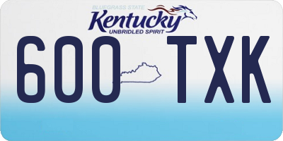 KY license plate 600TXK