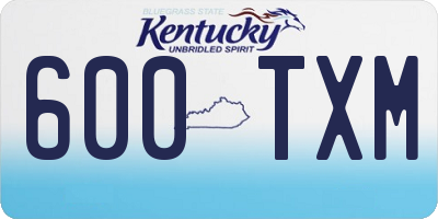 KY license plate 600TXM
