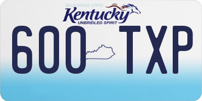 KY license plate 600TXP