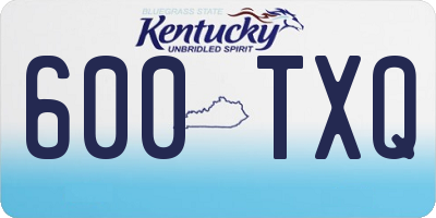 KY license plate 600TXQ