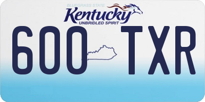 KY license plate 600TXR