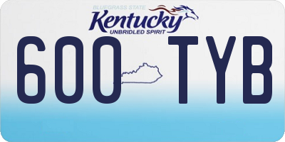 KY license plate 600TYB