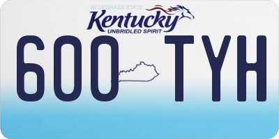 KY license plate 600TYH