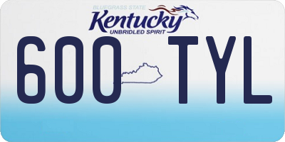 KY license plate 600TYL