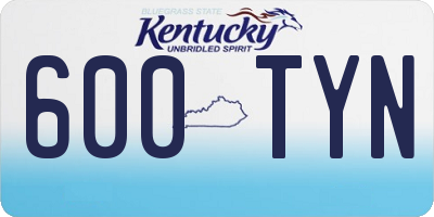 KY license plate 600TYN