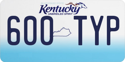 KY license plate 600TYP