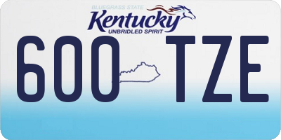 KY license plate 600TZE