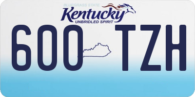 KY license plate 600TZH