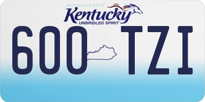 KY license plate 600TZI