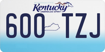 KY license plate 600TZJ