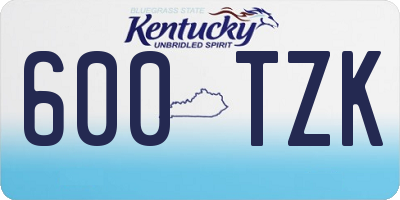 KY license plate 600TZK