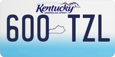 KY license plate 600TZL
