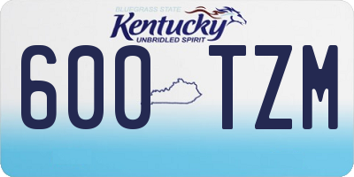 KY license plate 600TZM