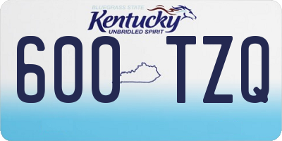 KY license plate 600TZQ