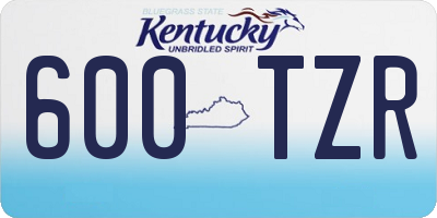 KY license plate 600TZR
