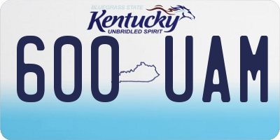 KY license plate 600UAM
