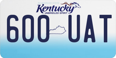 KY license plate 600UAT