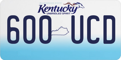 KY license plate 600UCD