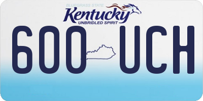 KY license plate 600UCH