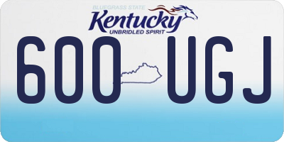 KY license plate 600UGJ