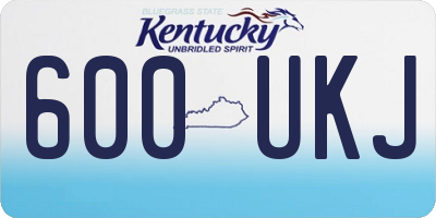 KY license plate 600UKJ