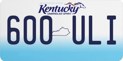 KY license plate 600ULI
