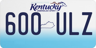 KY license plate 600ULZ