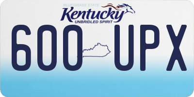 KY license plate 600UPX
