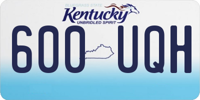 KY license plate 600UQH