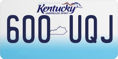 KY license plate 600UQJ