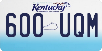 KY license plate 600UQM