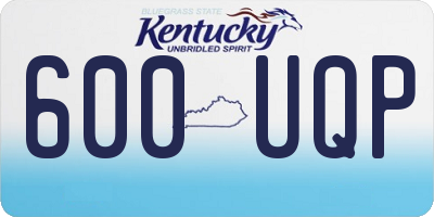 KY license plate 600UQP