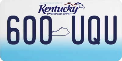 KY license plate 600UQU