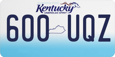 KY license plate 600UQZ