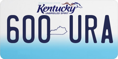 KY license plate 600URA