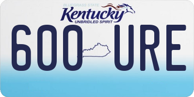 KY license plate 600URE