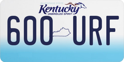 KY license plate 600URF
