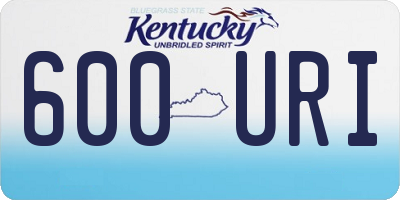 KY license plate 600URI