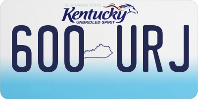 KY license plate 600URJ
