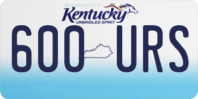 KY license plate 600URS