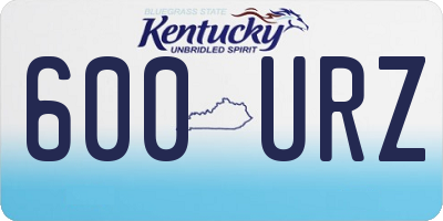KY license plate 600URZ