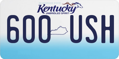 KY license plate 600USH